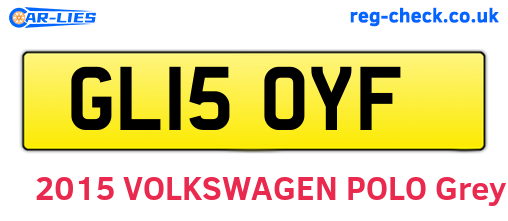 GL15OYF are the vehicle registration plates.