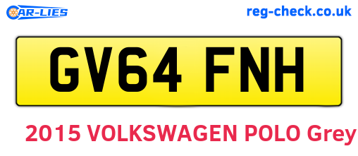 GV64FNH are the vehicle registration plates.