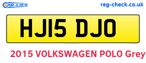 HJ15DJO are the vehicle registration plates.