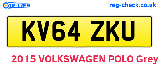KV64ZKU are the vehicle registration plates.