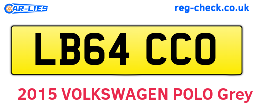 LB64CCO are the vehicle registration plates.
