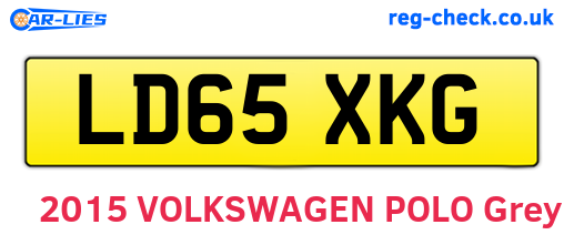 LD65XKG are the vehicle registration plates.