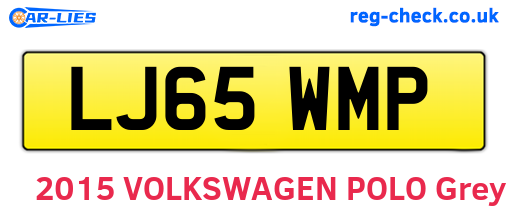 LJ65WMP are the vehicle registration plates.