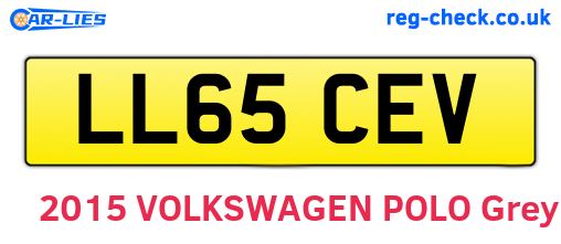 LL65CEV are the vehicle registration plates.