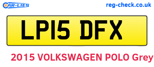 LP15DFX are the vehicle registration plates.