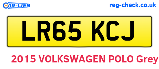 LR65KCJ are the vehicle registration plates.