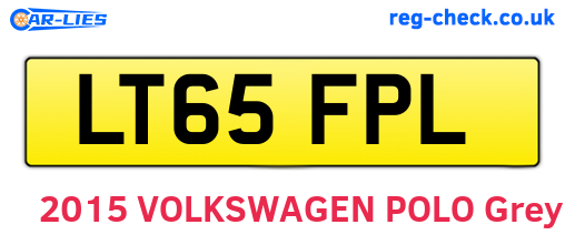 LT65FPL are the vehicle registration plates.