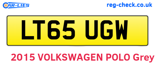 LT65UGW are the vehicle registration plates.