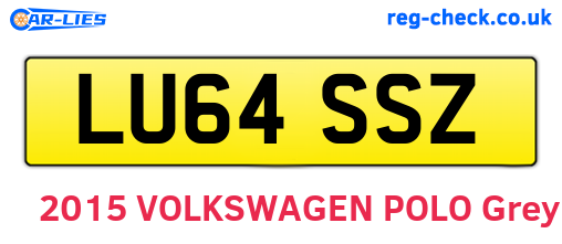 LU64SSZ are the vehicle registration plates.
