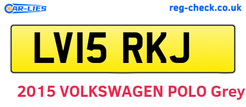 LV15RKJ are the vehicle registration plates.