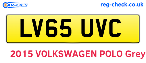 LV65UVC are the vehicle registration plates.