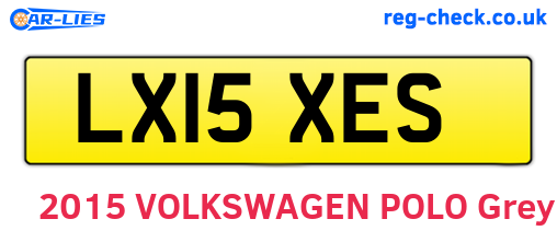 LX15XES are the vehicle registration plates.