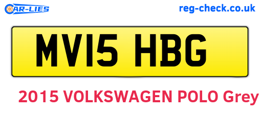 MV15HBG are the vehicle registration plates.
