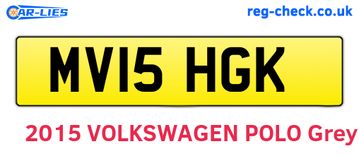 MV15HGK are the vehicle registration plates.
