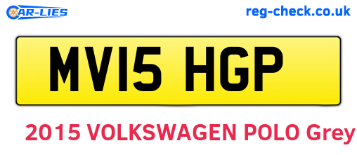 MV15HGP are the vehicle registration plates.