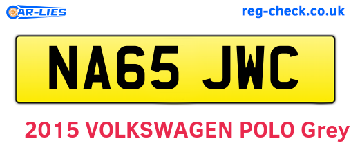NA65JWC are the vehicle registration plates.