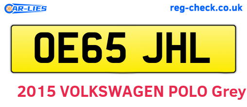 OE65JHL are the vehicle registration plates.