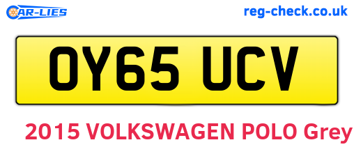 OY65UCV are the vehicle registration plates.