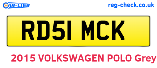 RD51MCK are the vehicle registration plates.