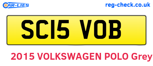 SC15VOB are the vehicle registration plates.