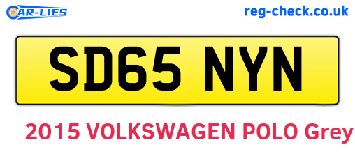 SD65NYN are the vehicle registration plates.