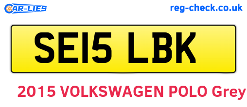 SE15LBK are the vehicle registration plates.