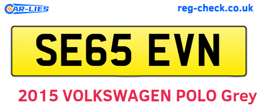 SE65EVN are the vehicle registration plates.