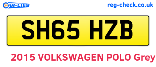 SH65HZB are the vehicle registration plates.