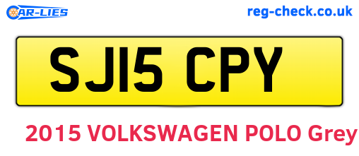 SJ15CPY are the vehicle registration plates.