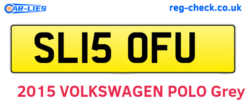 SL15OFU are the vehicle registration plates.