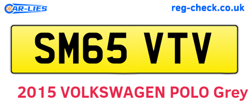 SM65VTV are the vehicle registration plates.