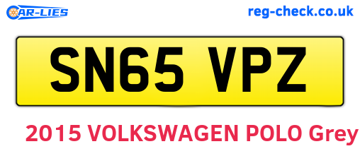 SN65VPZ are the vehicle registration plates.
