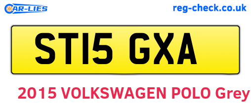 ST15GXA are the vehicle registration plates.