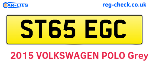 ST65EGC are the vehicle registration plates.