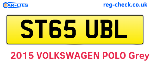 ST65UBL are the vehicle registration plates.