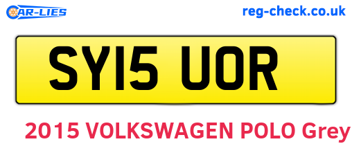SY15UOR are the vehicle registration plates.