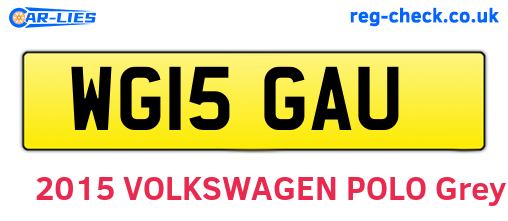 WG15GAU are the vehicle registration plates.