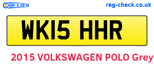 WK15HHR are the vehicle registration plates.