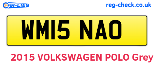 WM15NAO are the vehicle registration plates.
