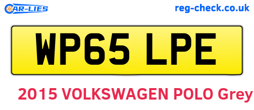 WP65LPE are the vehicle registration plates.