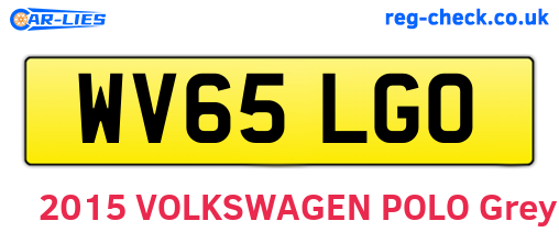 WV65LGO are the vehicle registration plates.