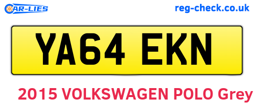 YA64EKN are the vehicle registration plates.