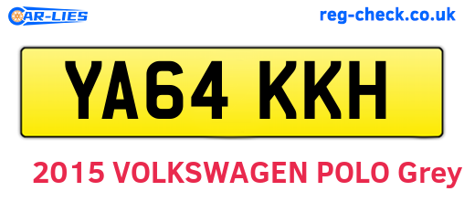 YA64KKH are the vehicle registration plates.