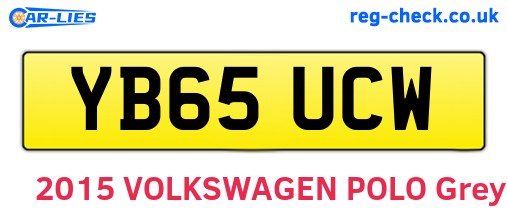 YB65UCW are the vehicle registration plates.
