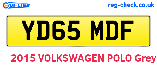YD65MDF are the vehicle registration plates.