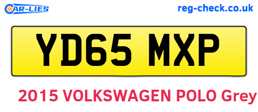 YD65MXP are the vehicle registration plates.