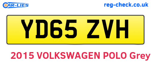 YD65ZVH are the vehicle registration plates.
