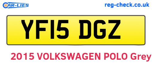 YF15DGZ are the vehicle registration plates.