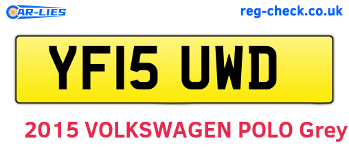 YF15UWD are the vehicle registration plates.
