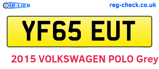 YF65EUT are the vehicle registration plates.